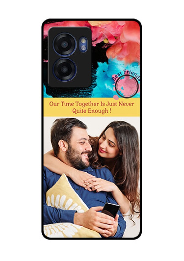 Realme Narzo 50 5G Custom Glass Mobile Case - Quote with Acrylic Painting Design