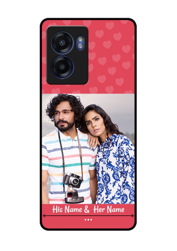 Realme Narzo 50 5G Photo Printing on Glass Case - Simple Love Design