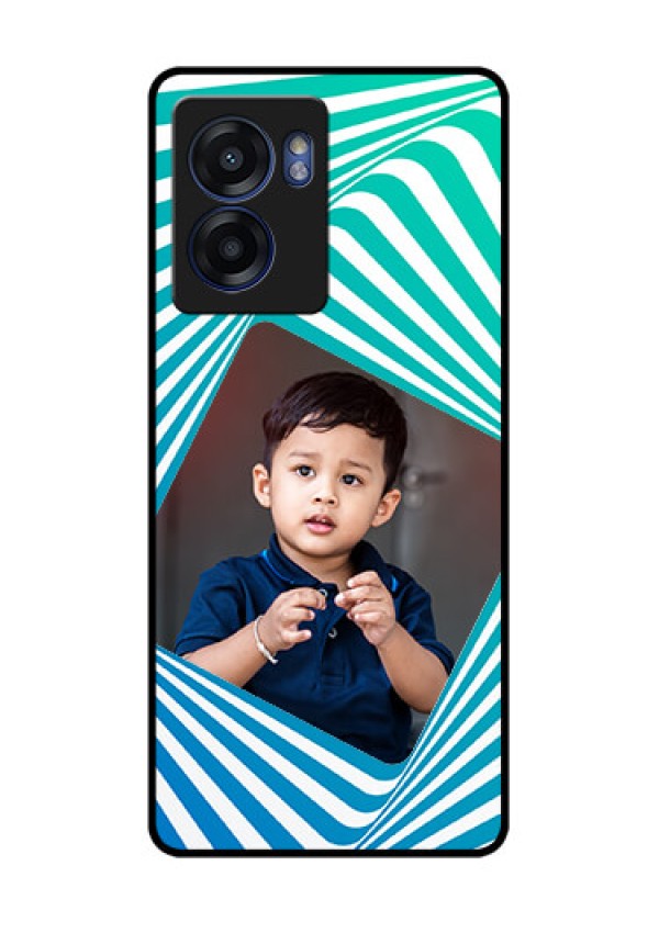 Realme Narzo 50 5G Personalized Glass Phone Case - Abstract Spiral Design