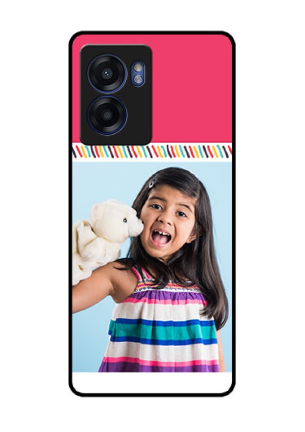 Realme Narzo 50 5G Personalized Glass Phone Case - Line art design