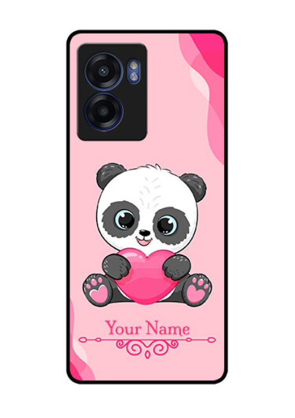 Narzo 50 5G Custom Glass Mobile Case - Cute Panda Design