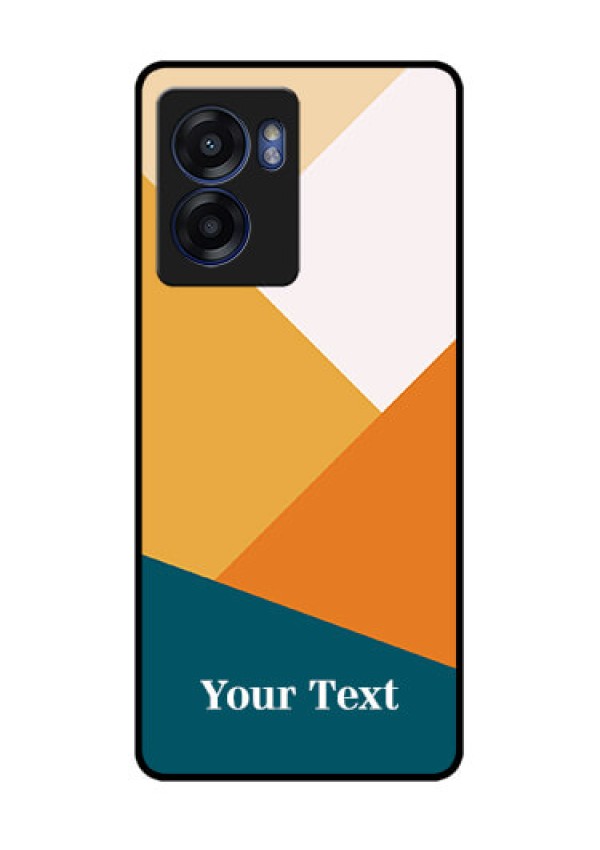 Narzo 50 5G Personalized Glass Phone Case - Stacked Multi-colour Design