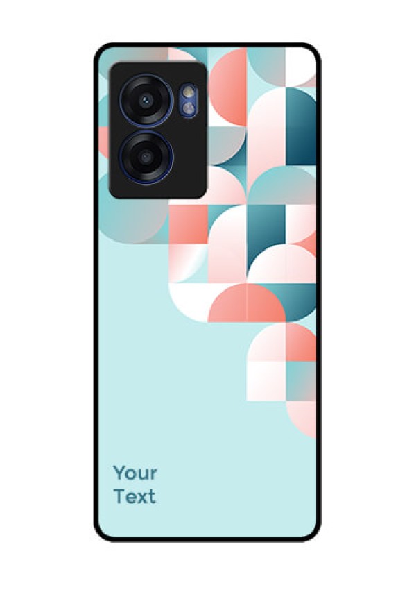 Narzo 50 5G Custom Glass Phone Case - Stylish Semi-circle Pattern Design
