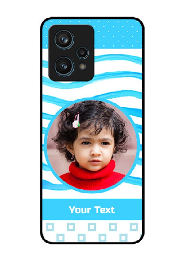 Narzo 50 Pro 5G Custom Glass Phone Case - Simple Blue Case Design