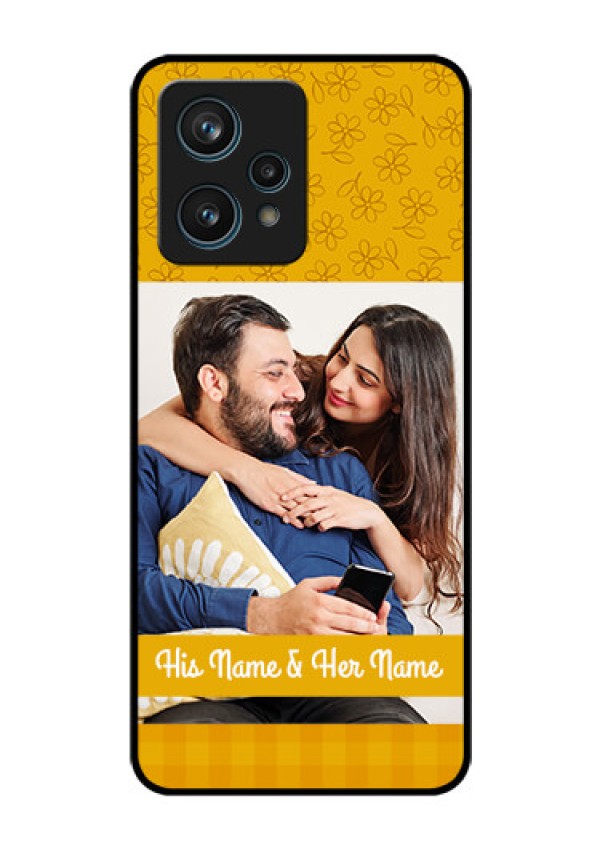 Narzo 50 Pro 5G Custom Glass Mobile Case - Yellow Floral Design
