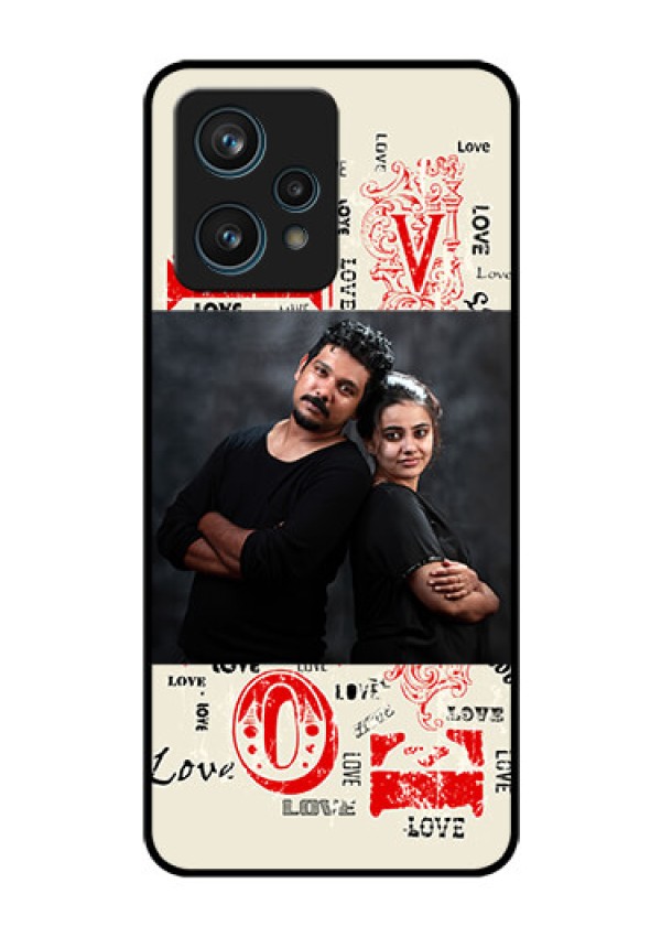 Narzo 50 Pro 5G Photo Printing on Glass Case - Trendy Love Design Case
