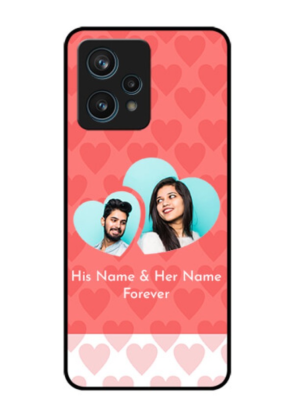 Narzo 50 Pro 5G Personalized Glass Phone Case - Couple Pic Upload Design