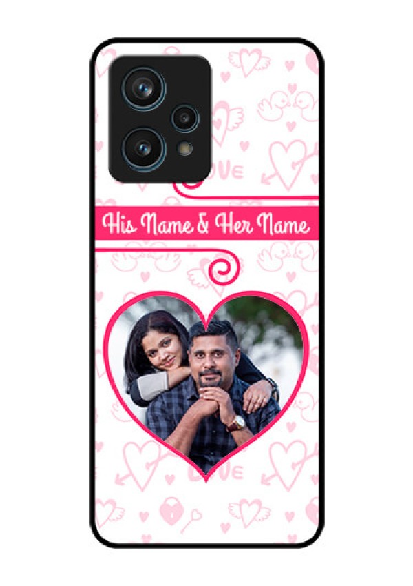 Narzo 50 Pro 5G Personalized Glass Phone Case - Heart Shape Love Design