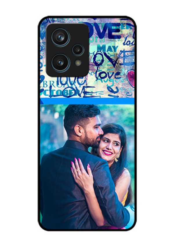 Narzo 50 Pro 5G Custom Glass Mobile Case - Colorful Love Design
