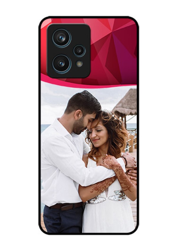 Narzo 50 Pro 5G Custom Glass Mobile Case - Red Abstract Design