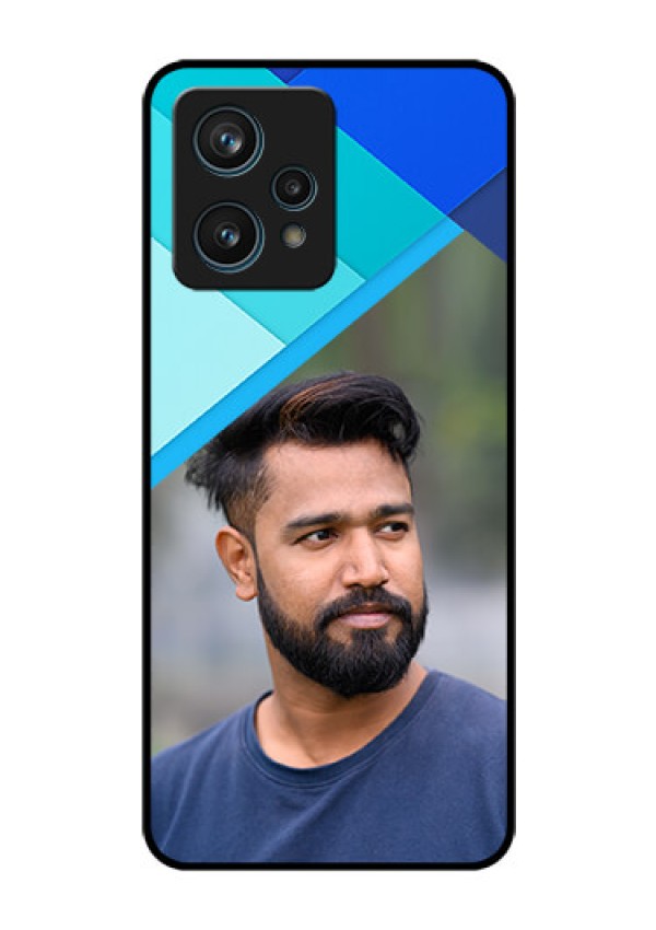 Narzo 50 Pro 5G Custom Glass Phone Case - Blue Pattern Design