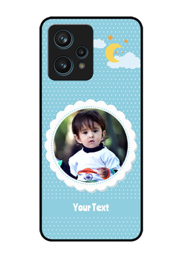 Narzo 50 Pro 5G Personalised Glass Phone Case - Violet Pattern Design