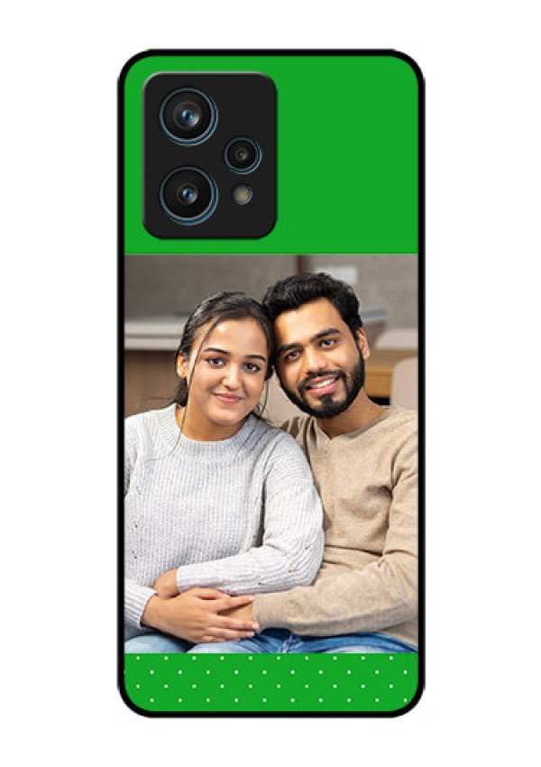 Narzo 50 Pro 5G Personalized Glass Phone Case - Green Pattern Design