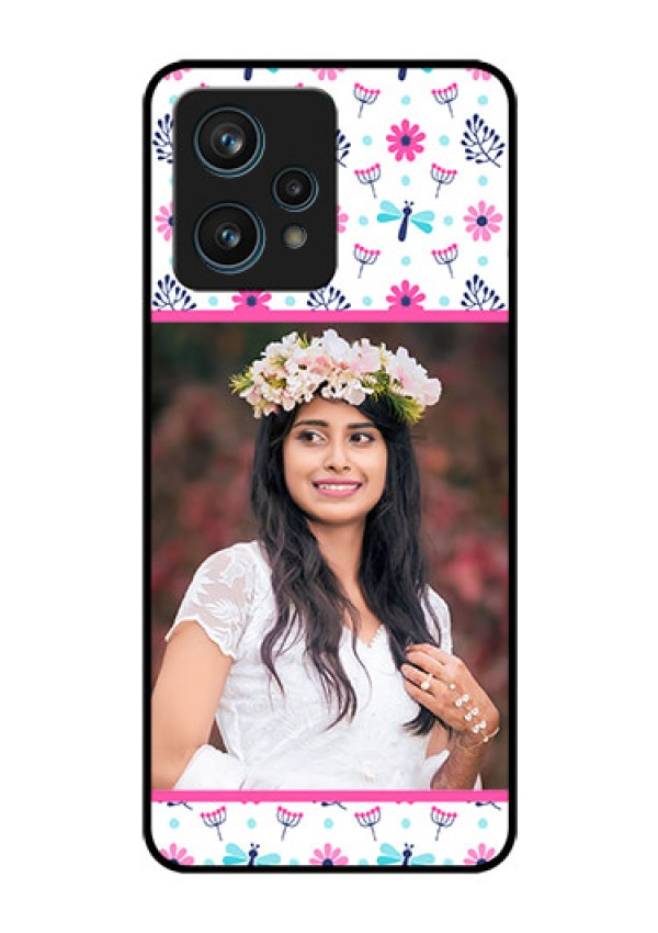Narzo 50 Pro 5G Photo Printing on Glass Case - Colorful Flower Design