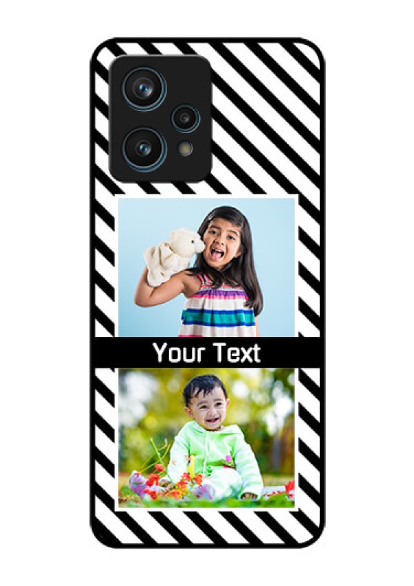 Narzo 50 Pro 5G Photo Printing on Glass Case - Black And White Stripes Design