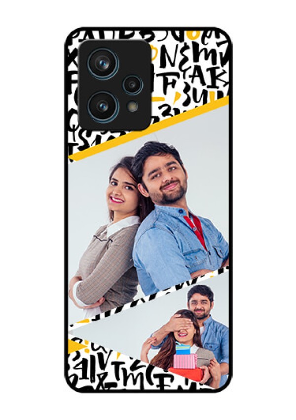 Narzo 50 Pro 5G Custom Glass Mobile Case - Letters Pattern Design