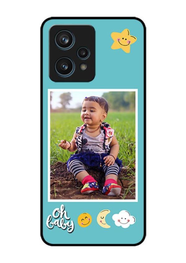 Narzo 50 Pro 5G Personalized Glass Phone Case - Smiley Kids Stars Design