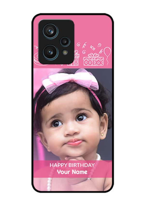 Narzo 50 Pro 5G Photo Printing on Glass Case - with Birthday Line Art Design
