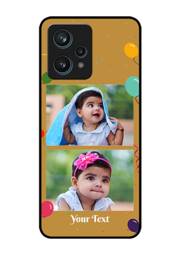 Narzo 50 Pro 5G Personalized Glass Phone Case - Image Holder with Birthday Celebrations Design