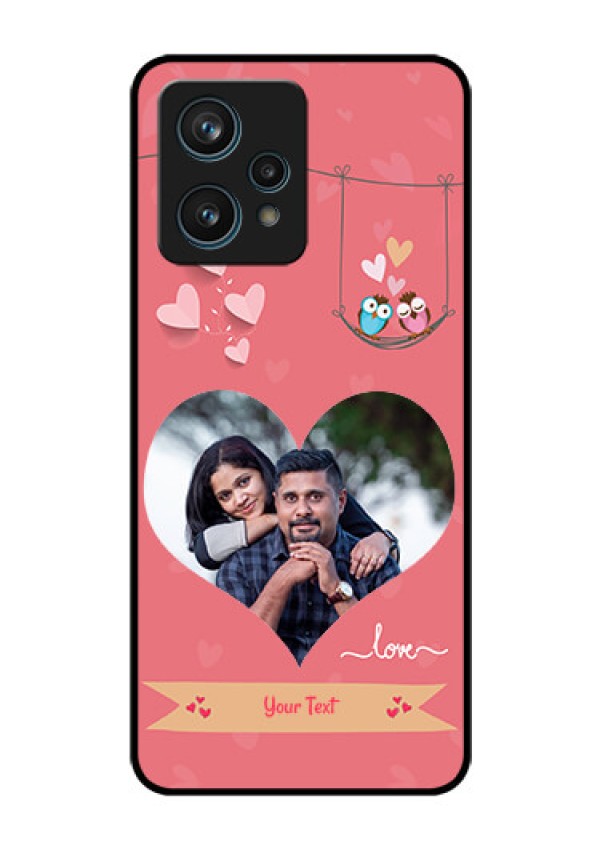 Narzo 50 Pro 5G Personalized Glass Phone Case - Peach Color Love Design