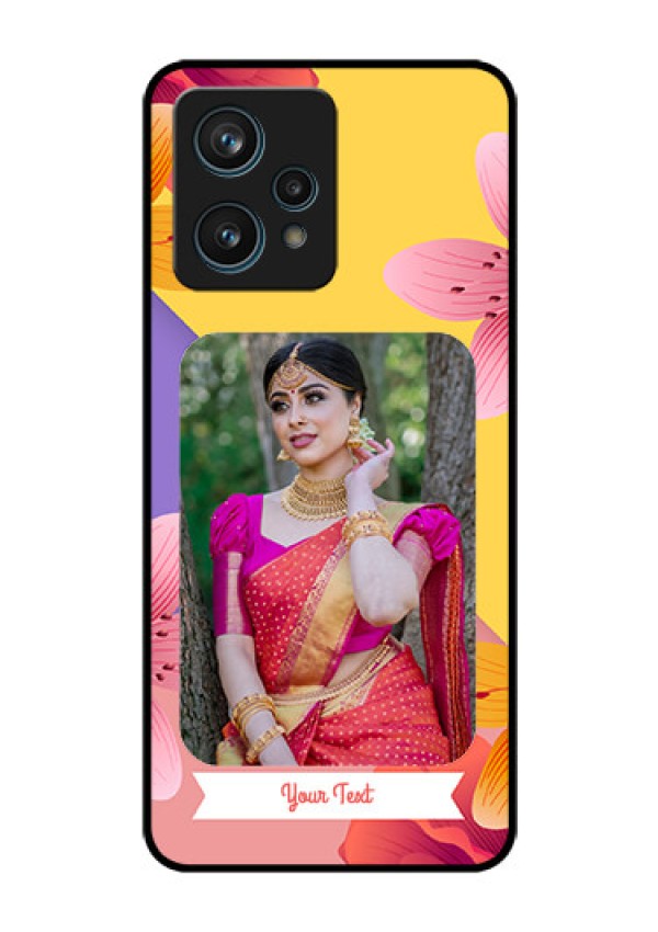 Narzo 50 Pro 5G Custom Glass Mobile Case - 3 Image With Vintage Floral Design