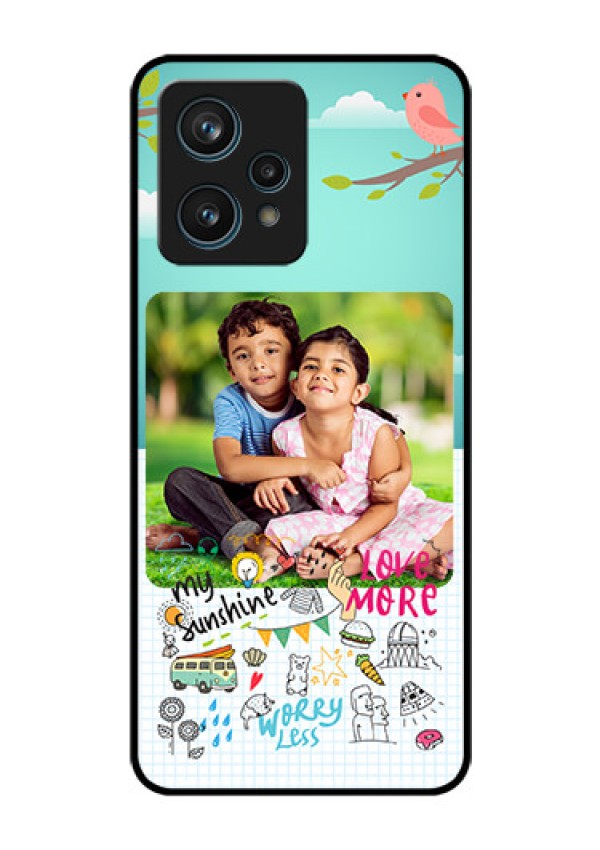 Narzo 50 Pro 5G Photo Printing on Glass Case - Doodle love Design