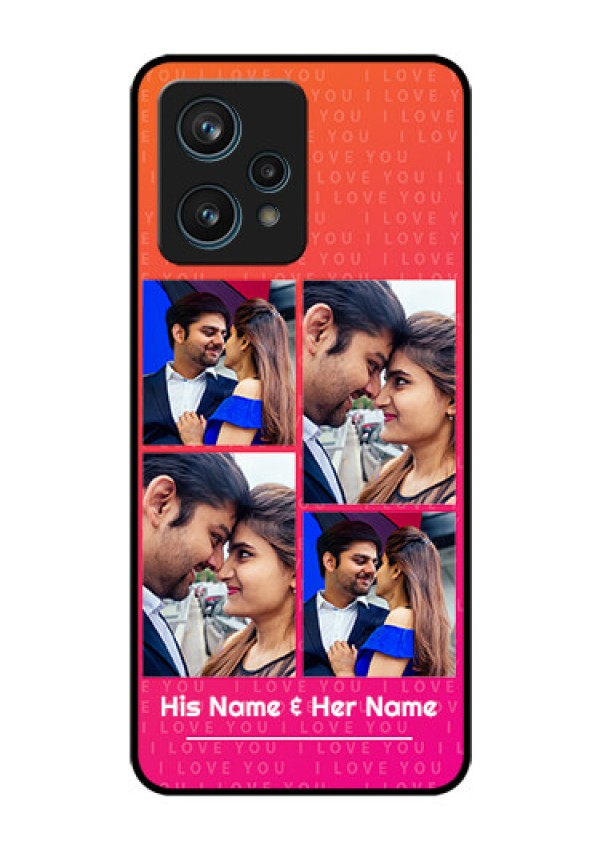 Narzo 50 Pro 5G Custom Glass Phone Case - I Love You Pink Design