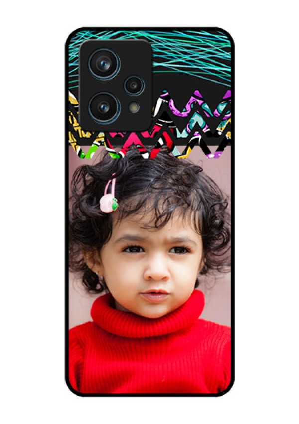 Narzo 50 Pro 5G Personalized Glass Phone Case - Neon Abstract Design