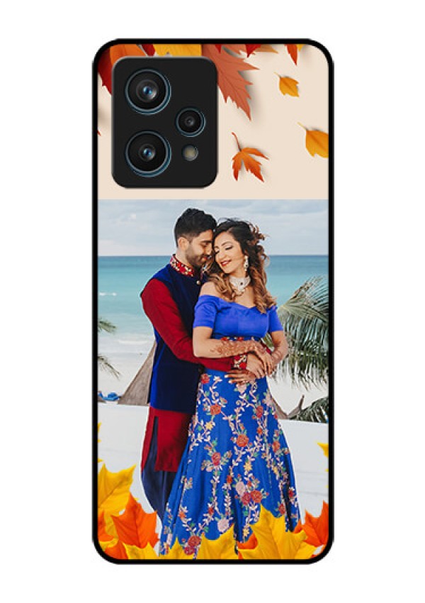 Narzo 50 Pro 5G Photo Printing on Glass Case - Autumn Maple Leaves Design
