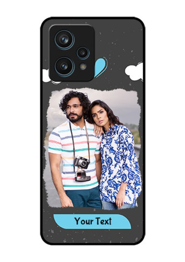 Narzo 50 Pro 5G Custom Glass Phone Case - Splashes with love doodles Design