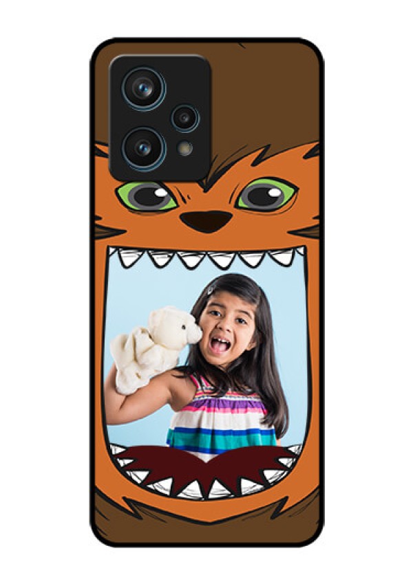 Narzo 50 Pro 5G Photo Printing on Glass Case - Owl Monster Back Case Design
