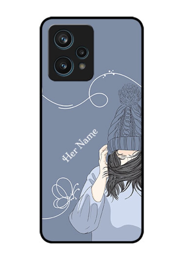 Narzo 50 Pro 5G Custom Glass Mobile Case - Girl in winter outfit Design