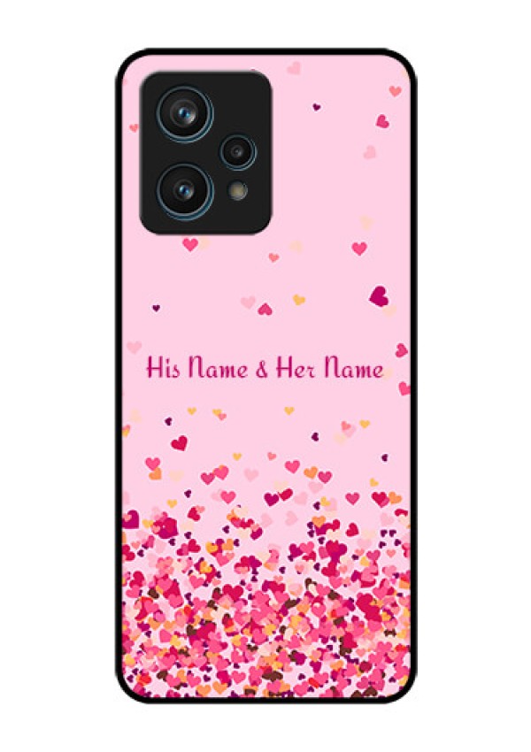 Narzo 50 Pro 5G Photo Printing on Glass Case - Floating Hearts Design