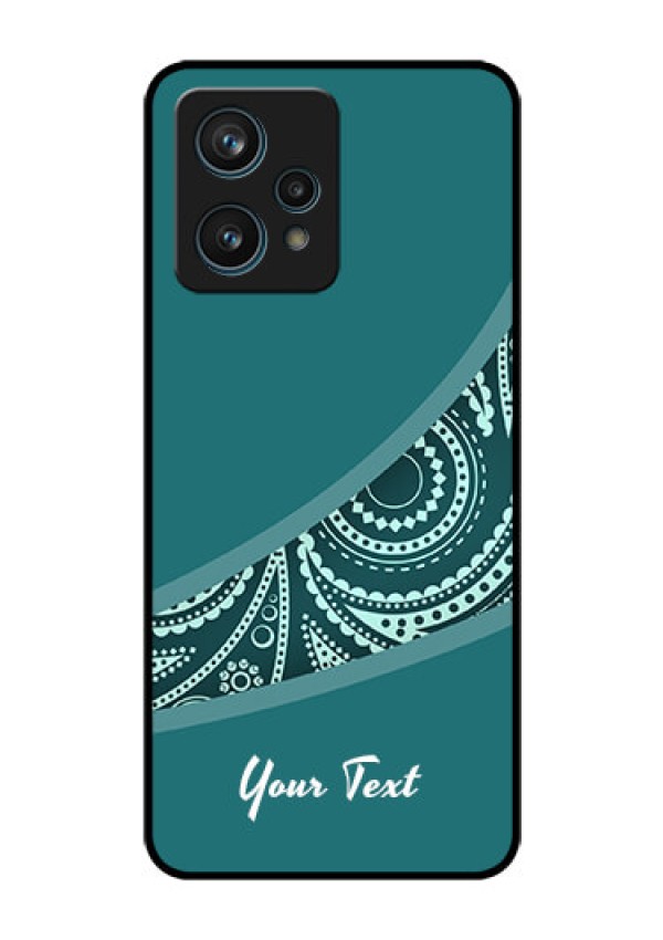 Narzo 50 Pro 5G Photo Printing on Glass Case - semi visible floral Design