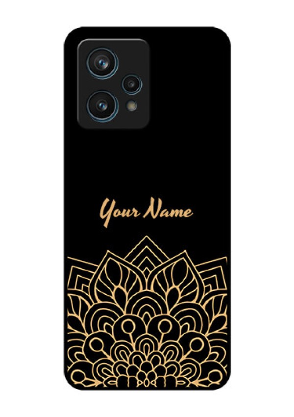 Narzo 50 Pro 5G Custom Glass Phone Case - Golden mandala Design