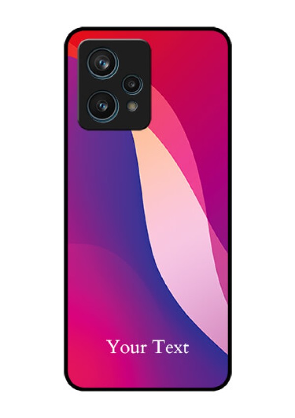 Narzo 50 Pro 5G Personalized Glass Phone Case - Digital abstract Overlap Design