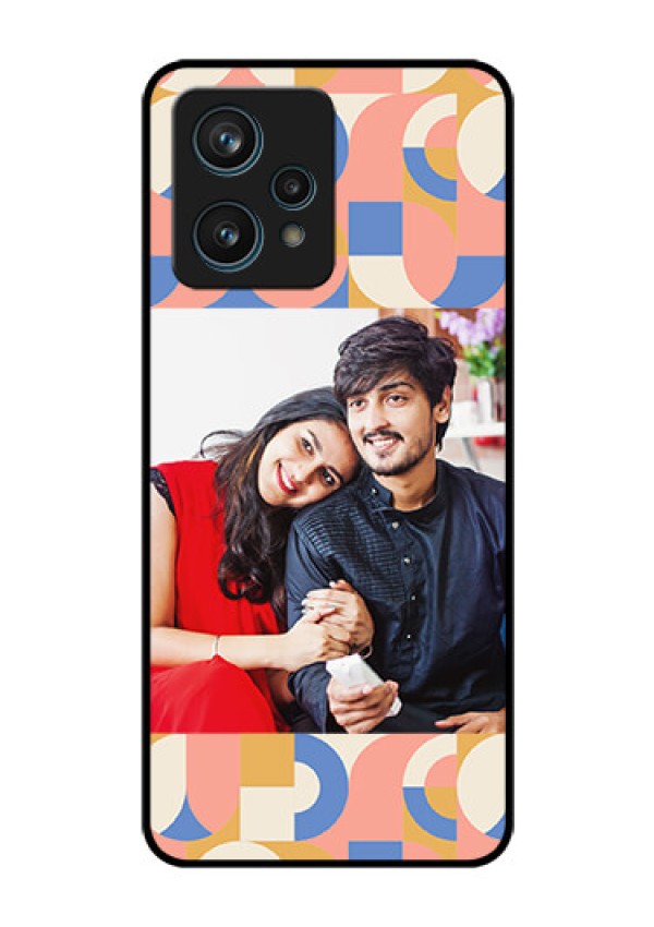 Narzo 50 Pro 5G Photo Printing on Glass Case - Semi-circle Maze Pattern Design