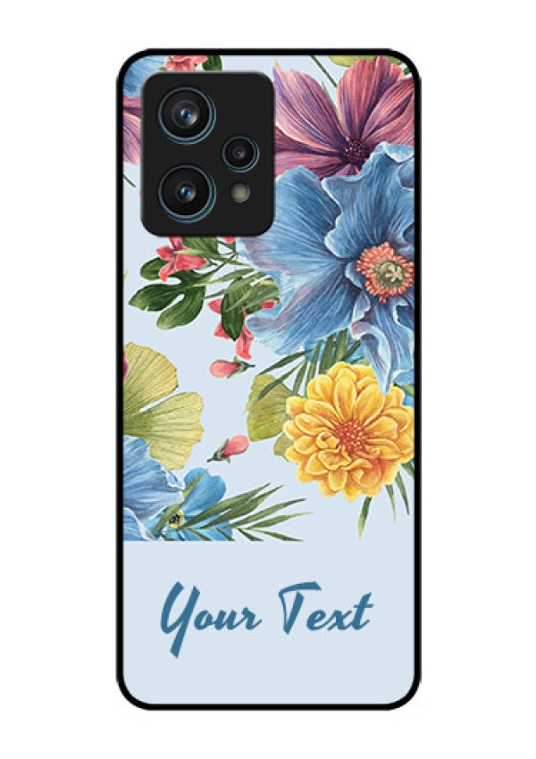 Narzo 50 Pro 5G Custom Glass Mobile Case - Stunning Watercolored Flowers Painting Design