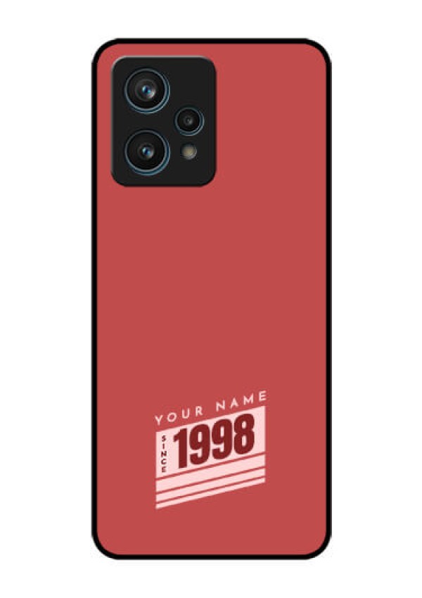 Narzo 50 Pro 5G Custom Glass Phone Case - Red custom year of birth Design