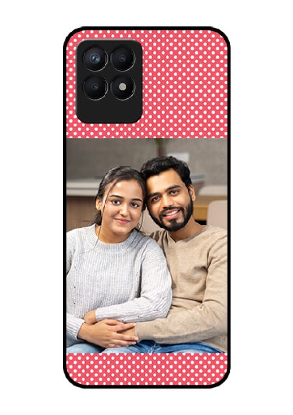 Realme Narzo 50 Custom Glass Phone Case - White Dotted Design
