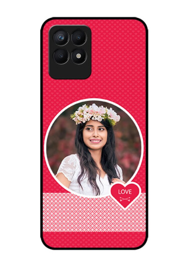 Realme Narzo 50 Personalised Glass Phone Case - Pink Pattern Design