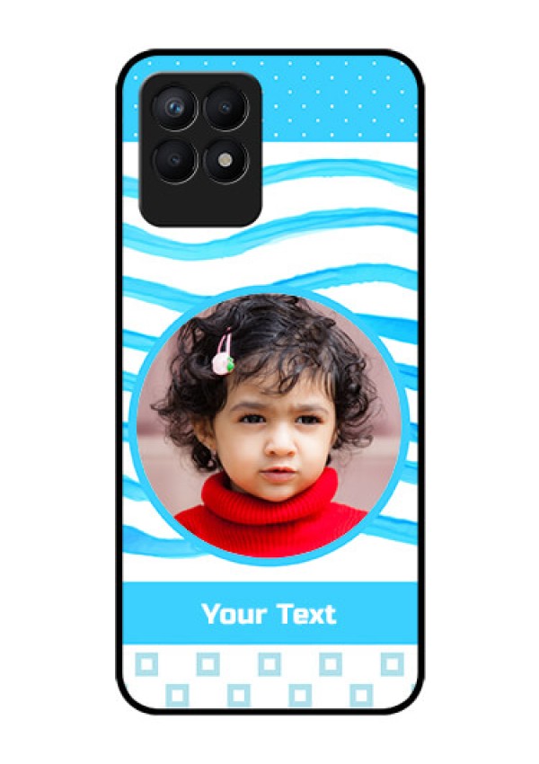 Realme Narzo 50 Custom Glass Phone Case - Simple Blue Case Design