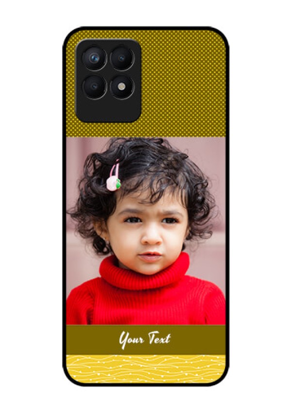 Realme Narzo 50 Custom Glass Phone Case - Simple Green Color Design