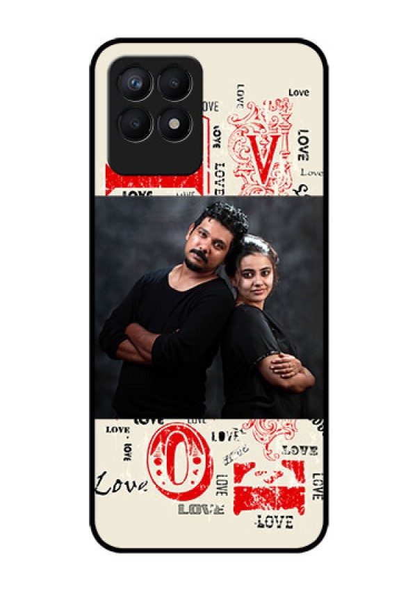 Realme Narzo 50 Photo Printing on Glass Case - Trendy Love Design Case