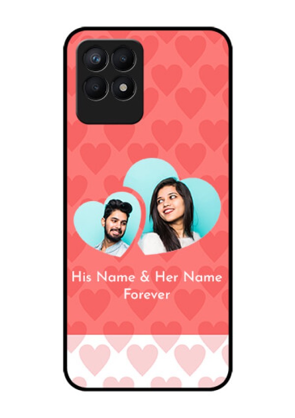 Realme Narzo 50 Personalized Glass Phone Case - Couple Pic Upload Design
