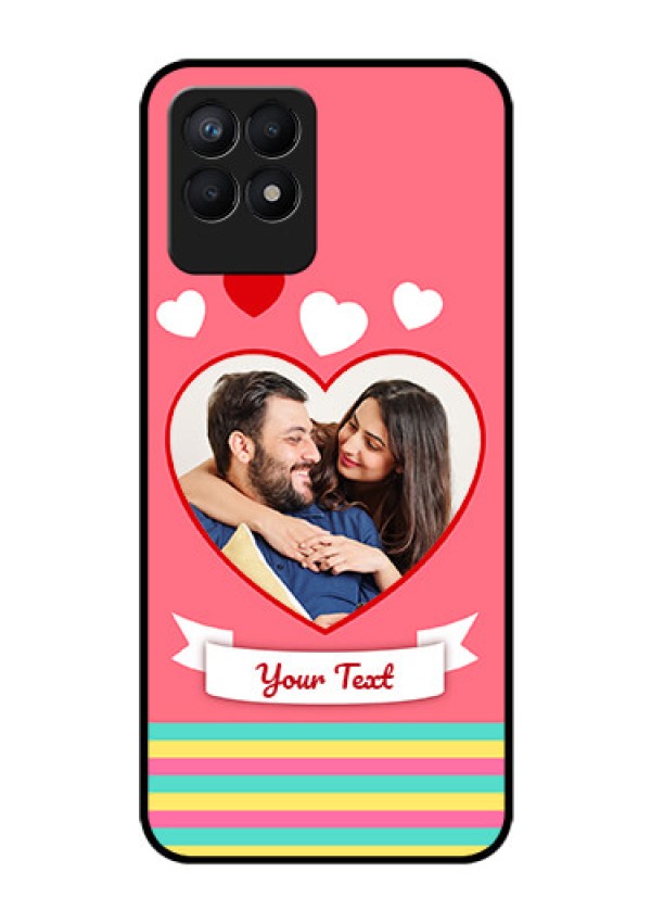 Realme Narzo 50 Photo Printing on Glass Case - Love Doodle Design