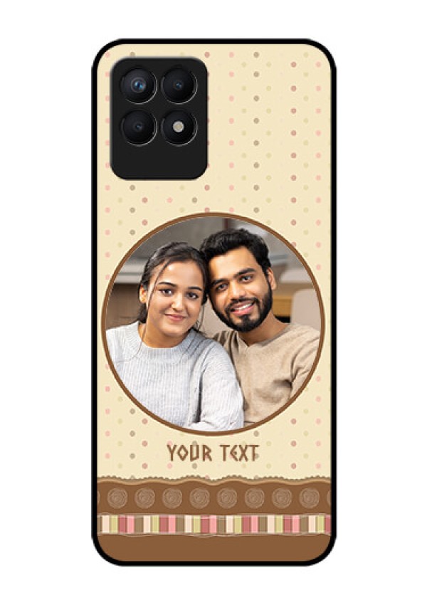 Realme Narzo 50 Custom Glass Mobile Case - Brown Dotted Mobile Case Design