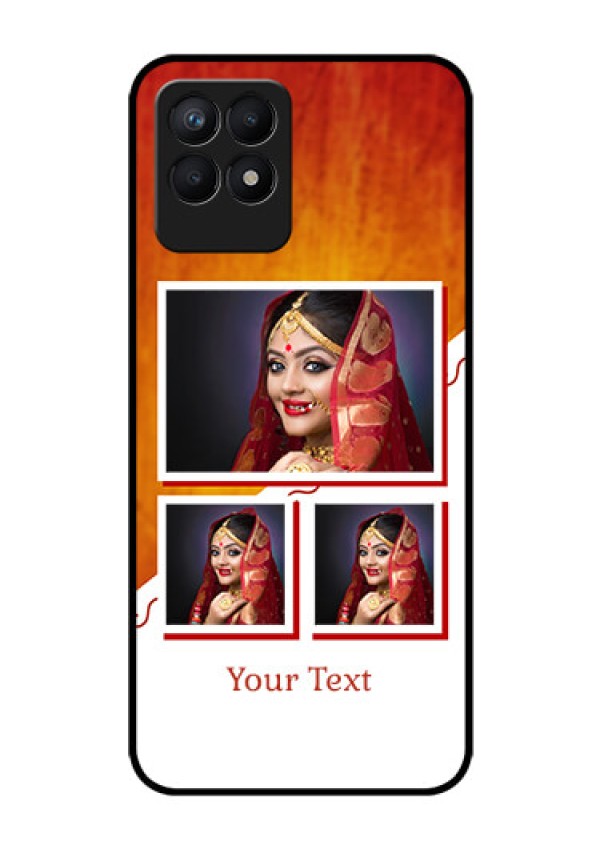 Realme Narzo 50 Custom Glass Phone Case - Wedding Memories Design