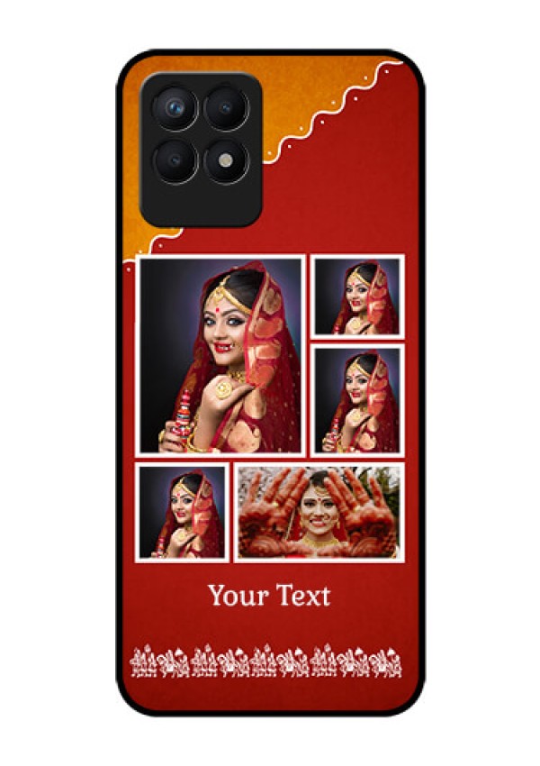 Realme Narzo 50 Personalized Glass Phone Case - Wedding Pic Upload Design