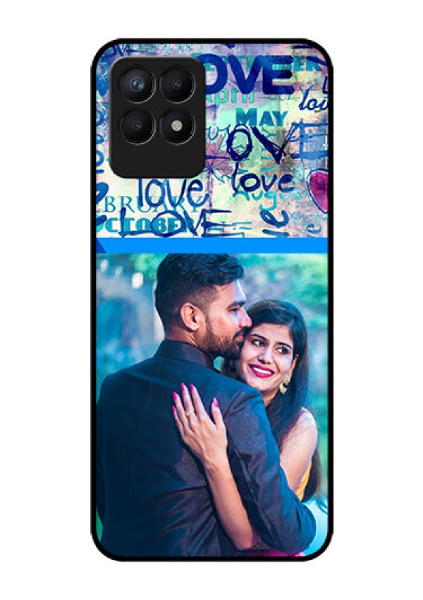 Realme Narzo 50 Custom Glass Mobile Case - Colorful Love Design